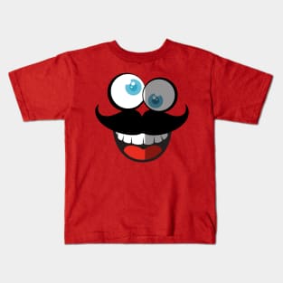 funny comic cartoon face Kids T-Shirt